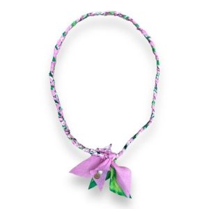 Bandana ketting Babypink-green